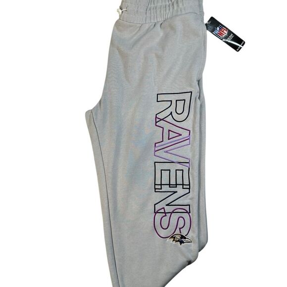 NWT NFL Team Apparel Women’s Gray Sweatpants Joggers with Ravens Logo - Size XL - Picture 3 of 8